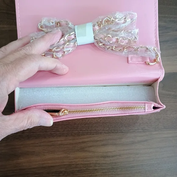 bebe Pink Mini Bag with Gold Accents - Picture 7 of 7